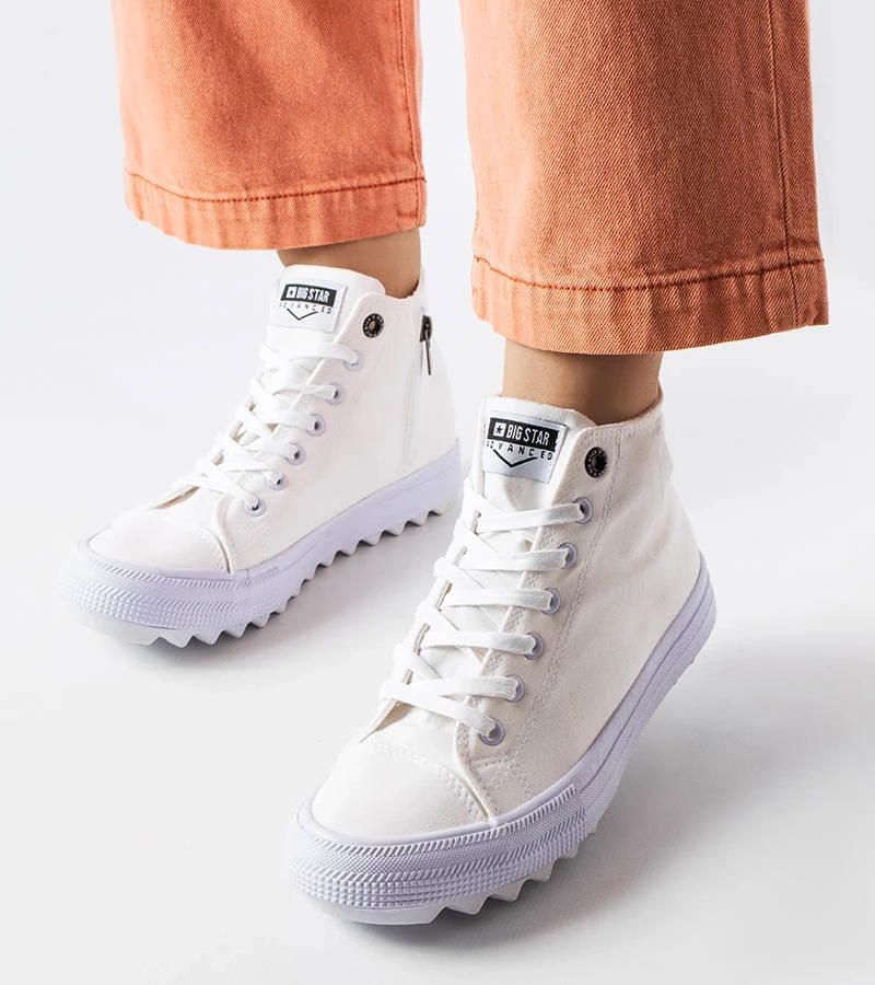 Fehér bokacsizma Big Star FF274241