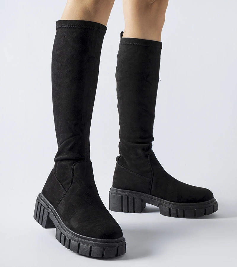 Fekete hosszú zoknis hótaposó Donnino