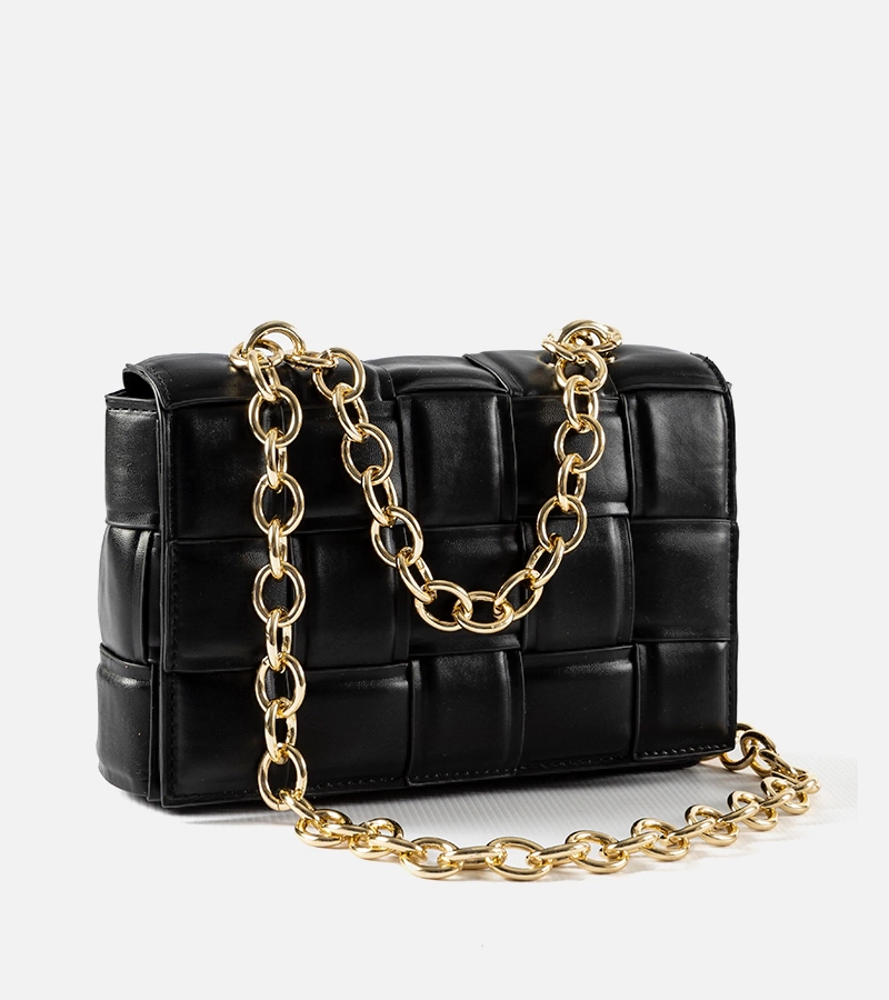 Fekete steppelt Austell válltáska