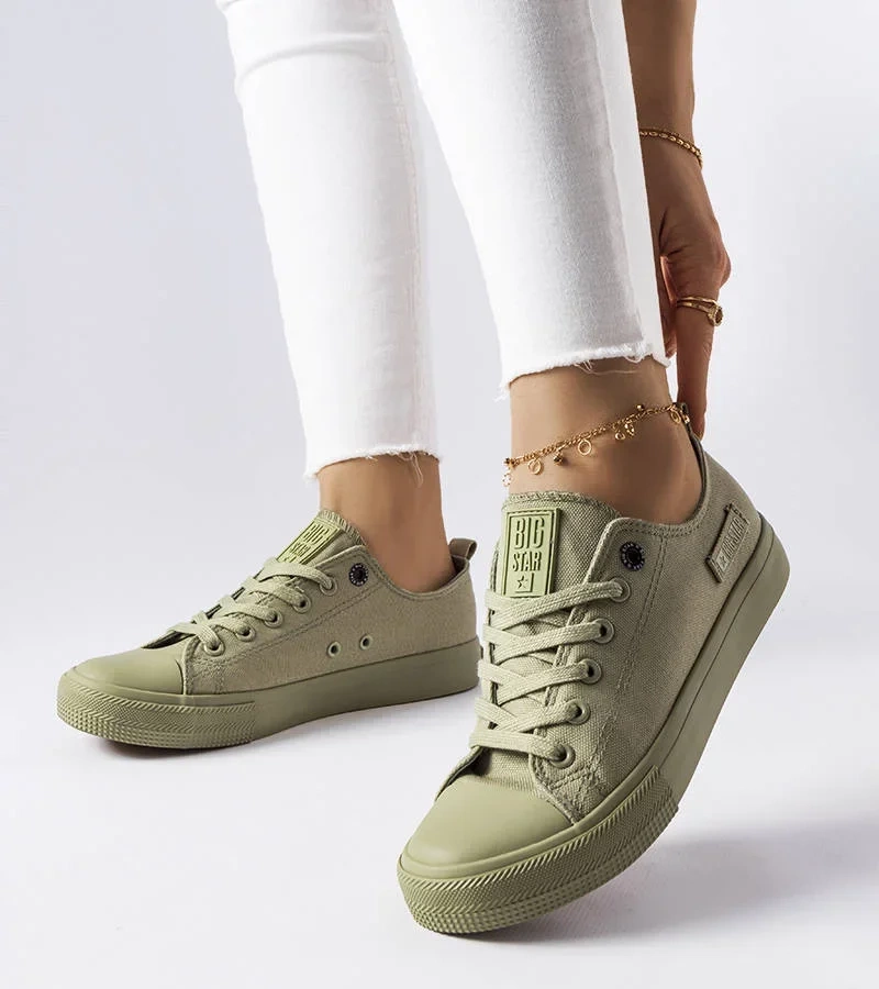 Zöld anyagból készült teniszcipő Big Star LL274028