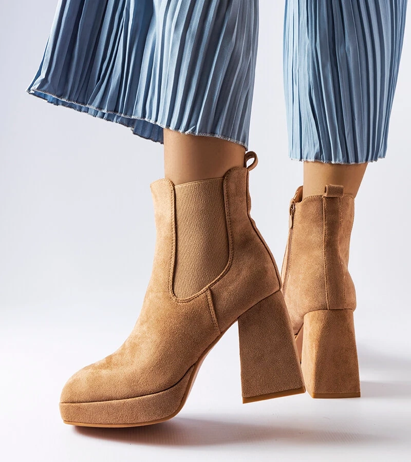 Barna műszálas bokacsizma Province