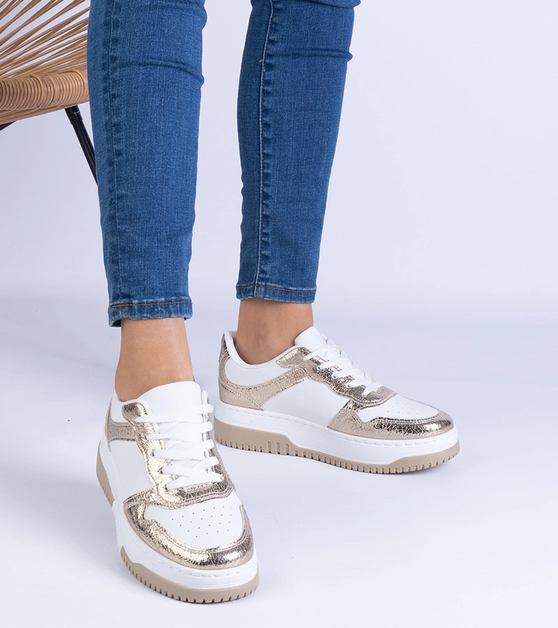 Arany vastag talpú tornacipő Undina