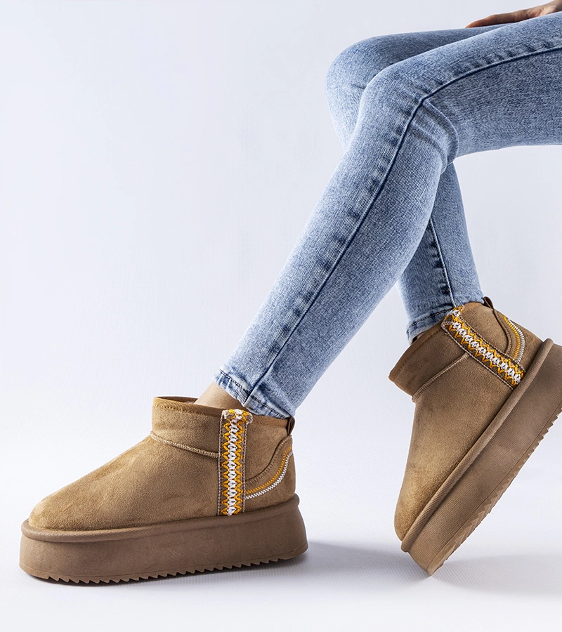 Sötétbézs platform Scavi hótaposók