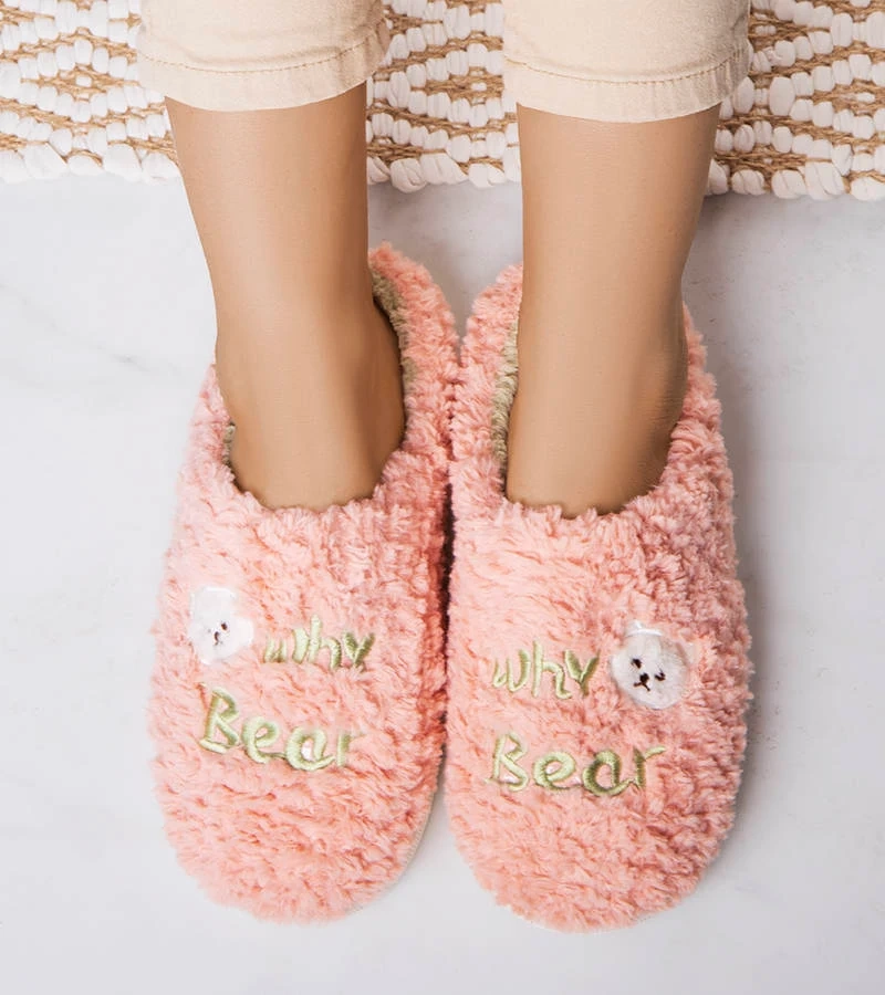 Rózsaszín puha papucs Miért Medve