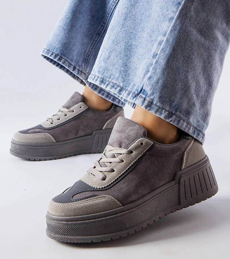 Szürke platformos Fabienne tornacipők