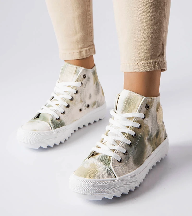 Zöld mintás Big Star LL274047 tornacipők