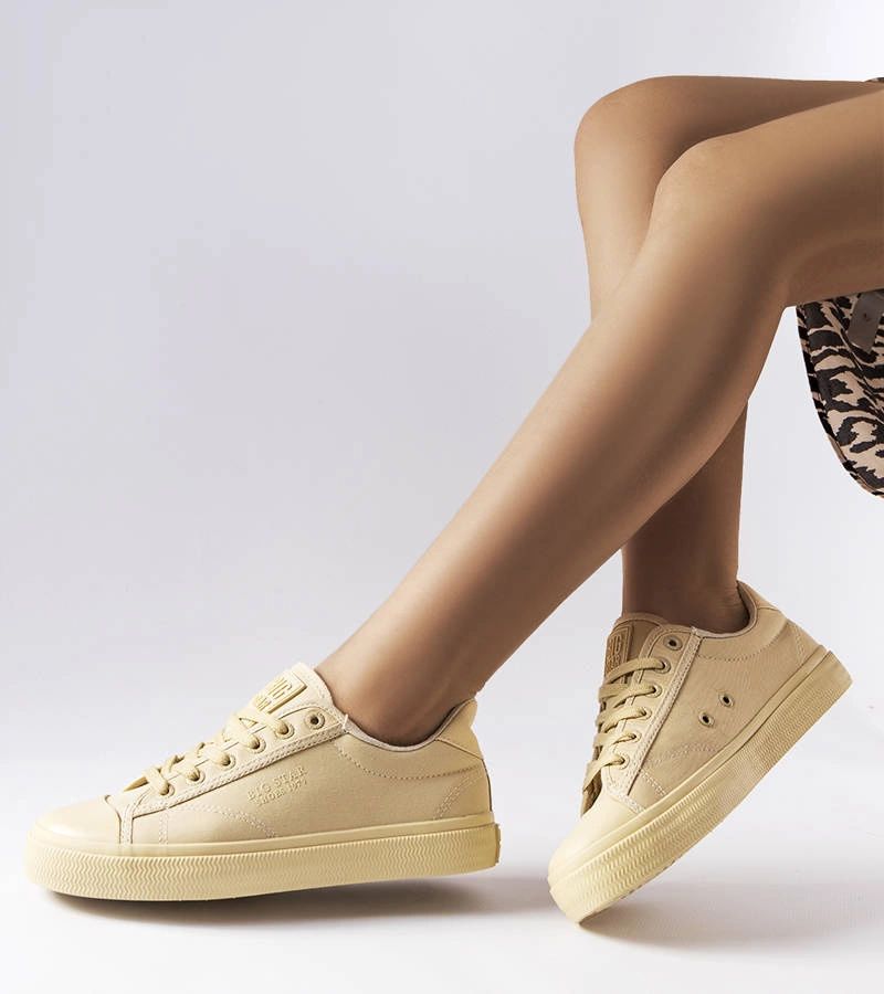 Big Star LL274094 bézs anyagból készült teniszcipő.