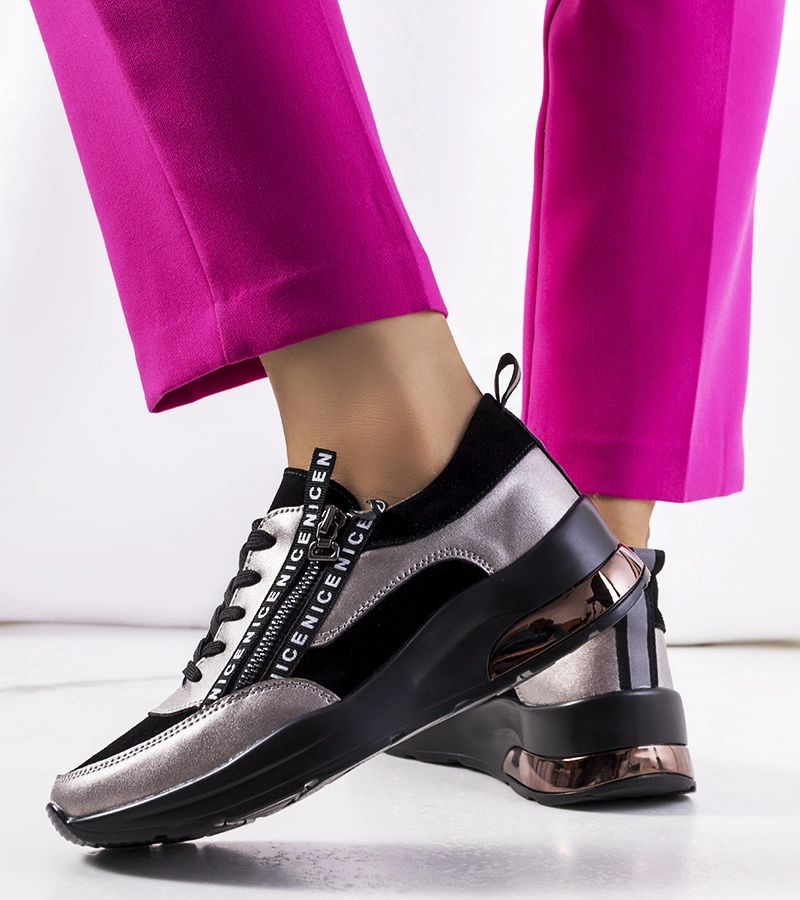 Fekete bőr sneaker Belita