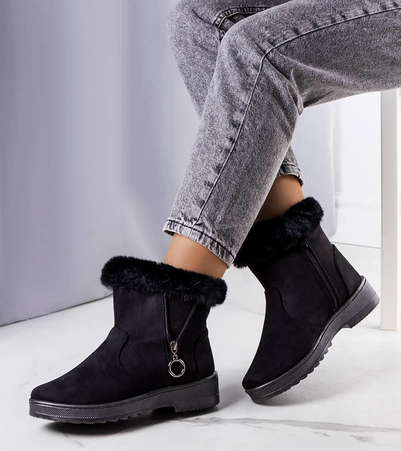 Fekete bélelt hótaposó Katalina cipők