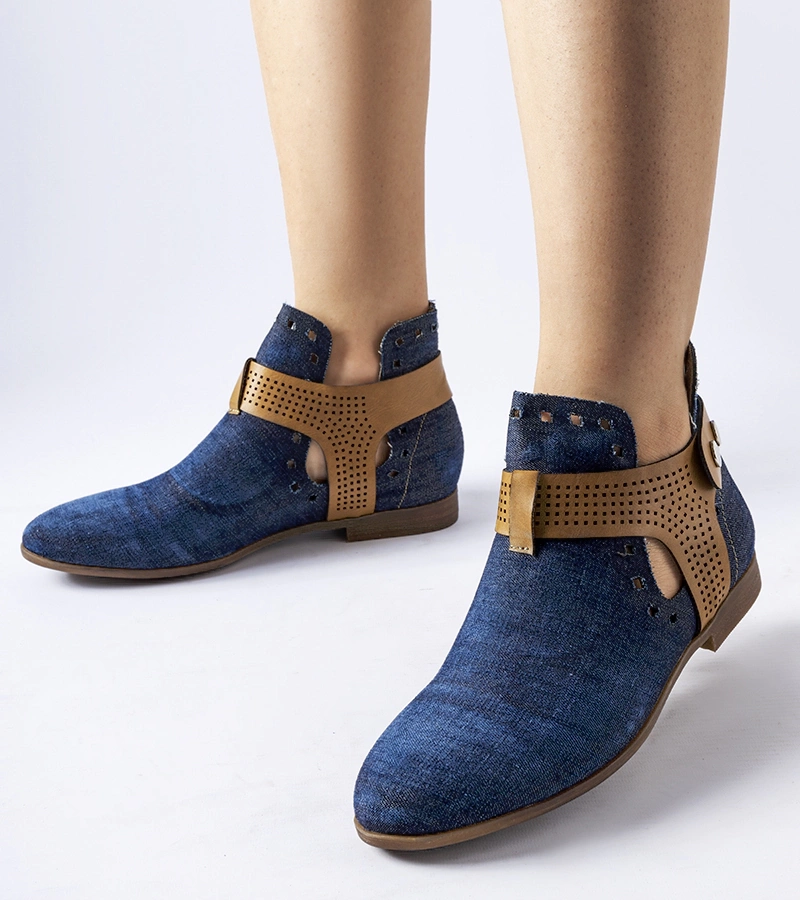 Lungodora farmer csipkés, mélyen kivágott bokacsizma