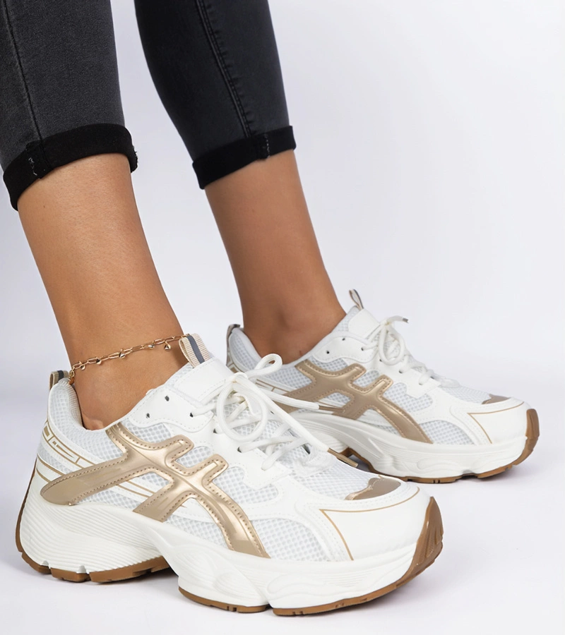 Bézs női tornacipő masszív talppal Enos