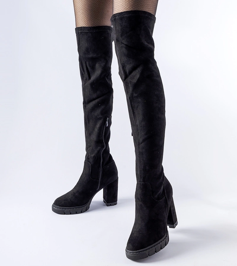 Fekete hosszúszárú vasúti csizma