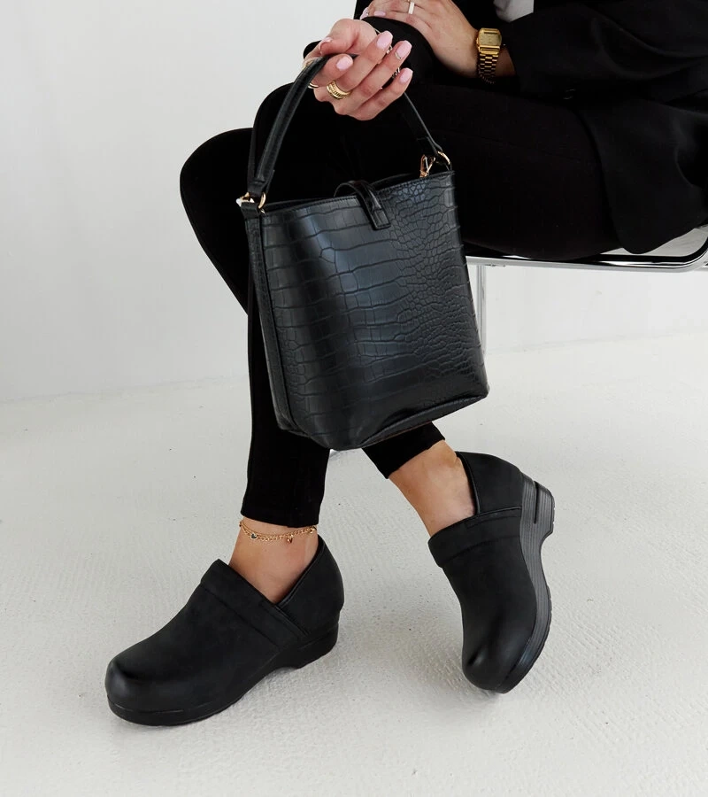 Fekete Montoro platform cipők