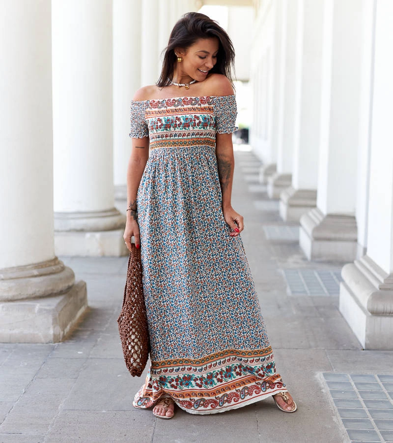 Fehér mintás Iadanza ruha