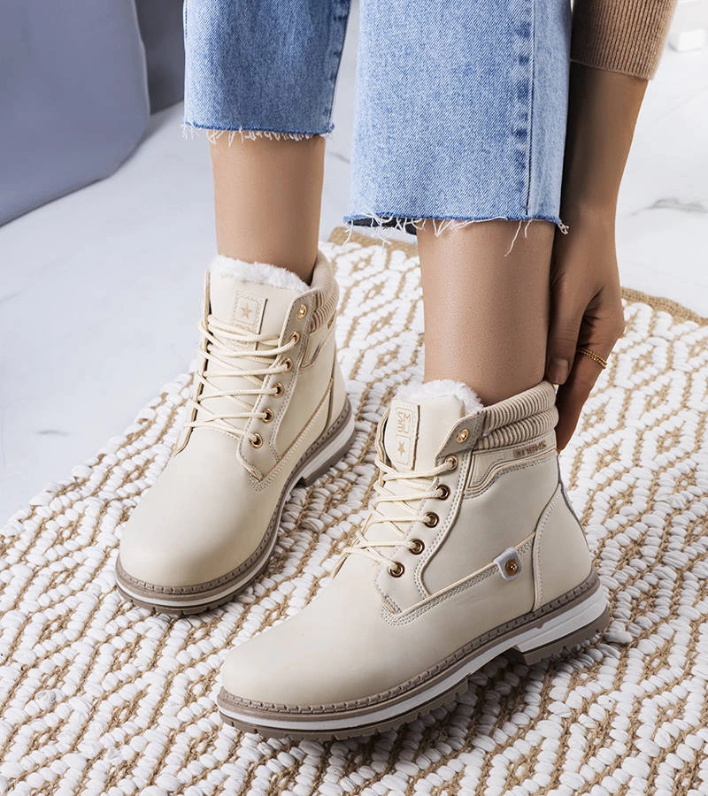 Saylor melegített bézs bakancsok