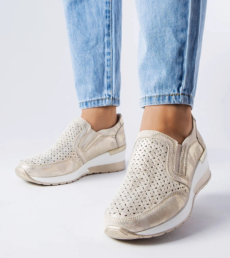 Arany hálós cipők Vernon talppal