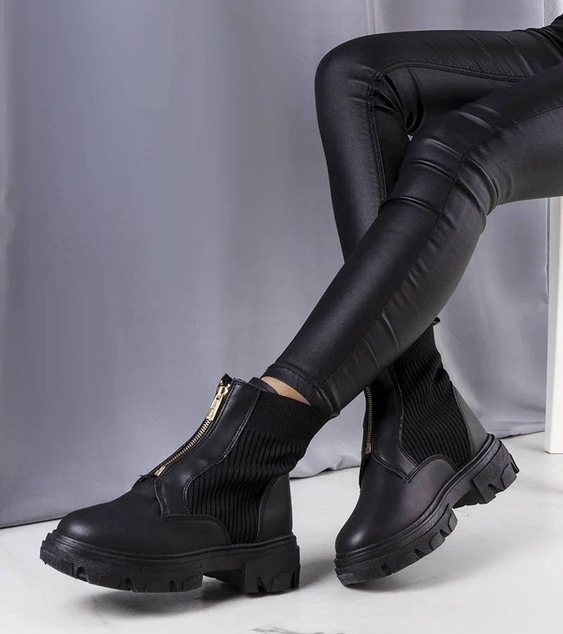 Fekete bokacsizma Cazade