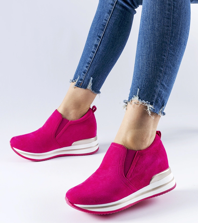 Rózsaszín Alquippa magassarkú tornacipők