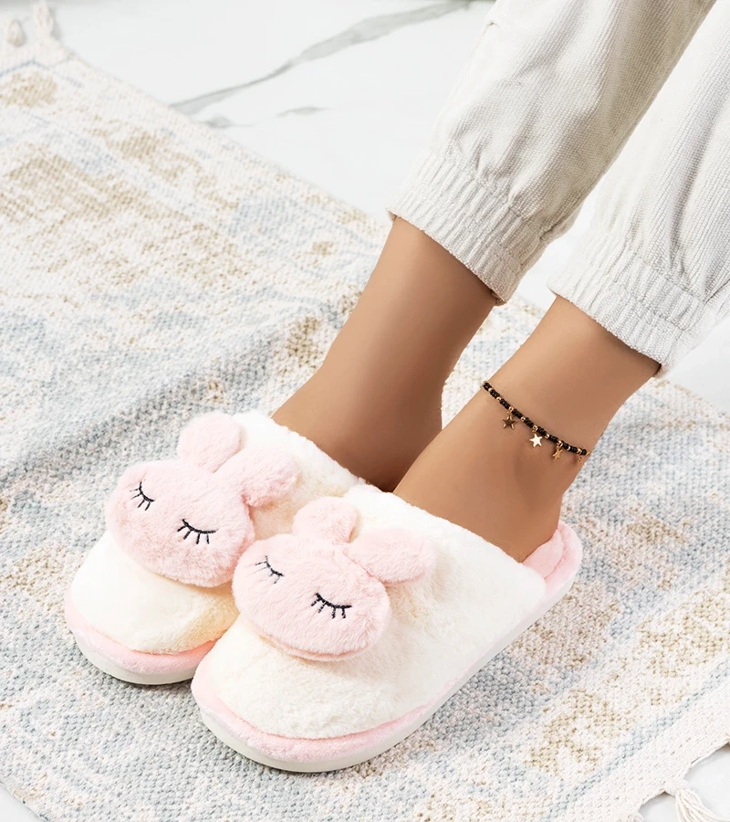 Rózsaszín nyuszi nyomdokos papucs