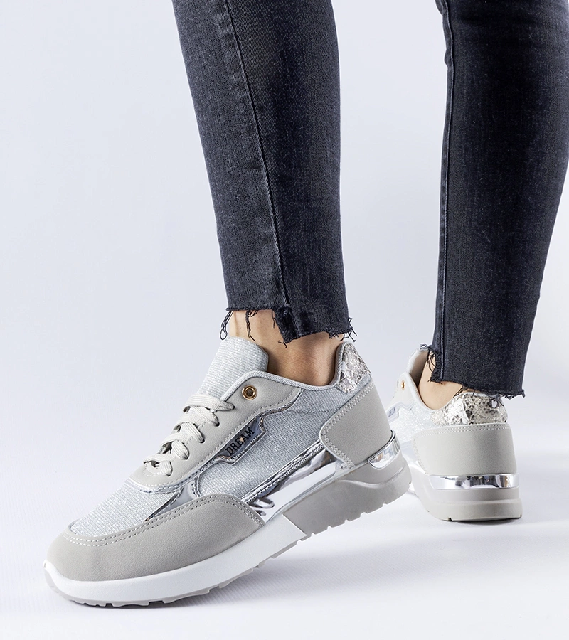 Szürke csillámos Roganzuolo tornacipők