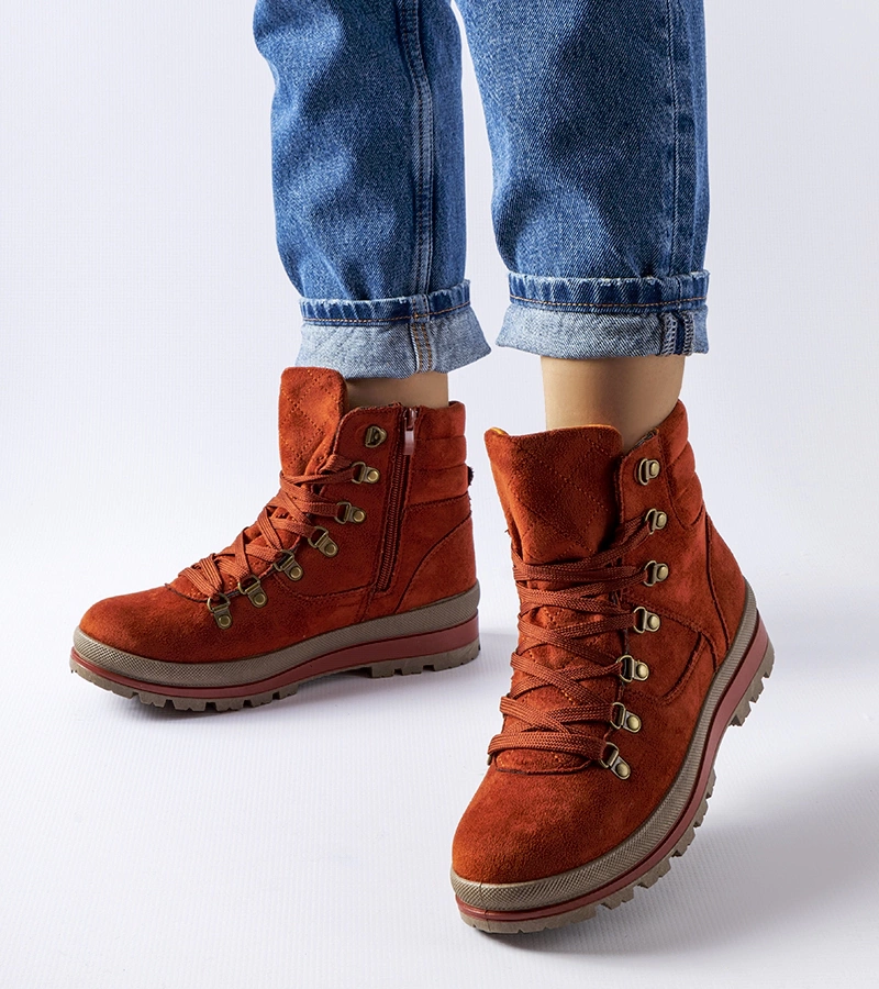 Mazara piros melegített túracipők