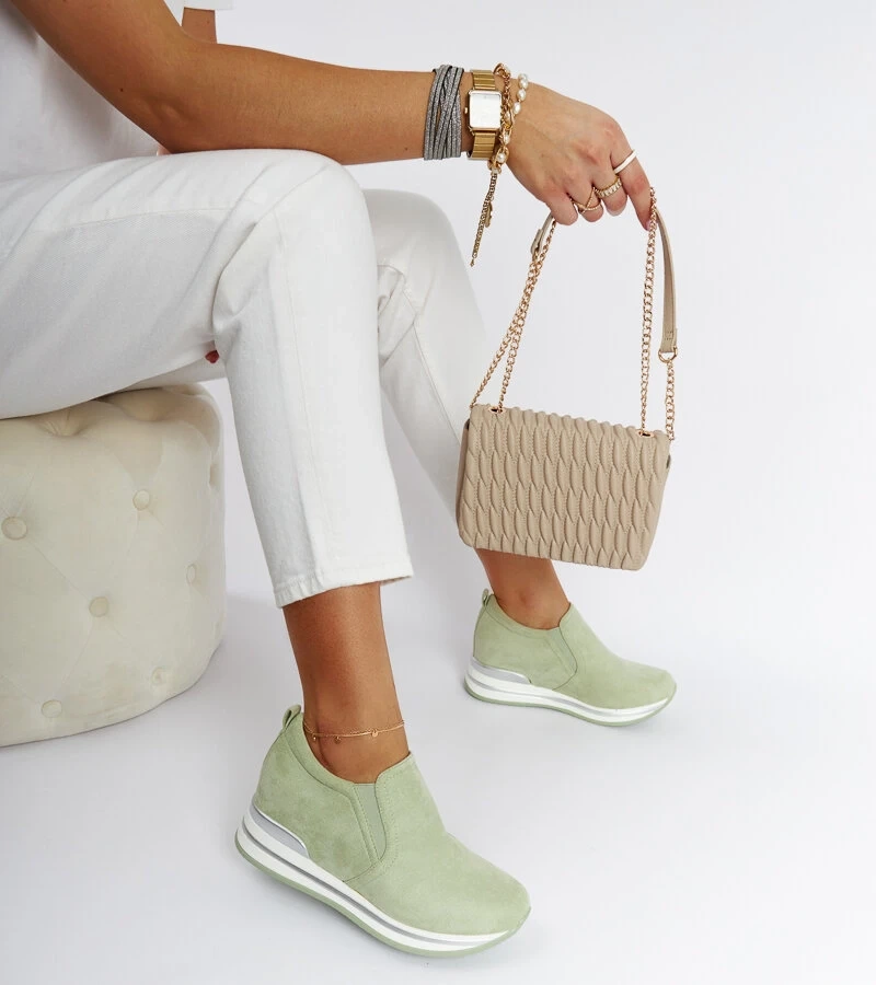 Zöld Alquippa magassarkú edzőcipők