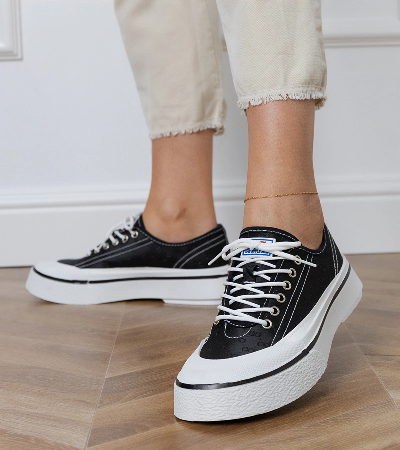 Greta női fekete platform tornacipő