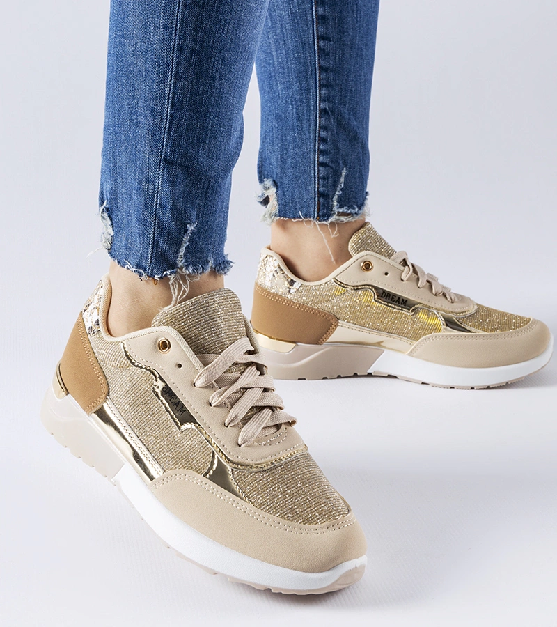 Bezsínű csillámos Roganzuolo tornacipők