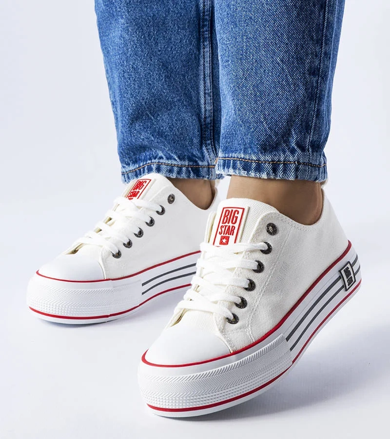 Fehér platformos tornacipő Big Star LL274180