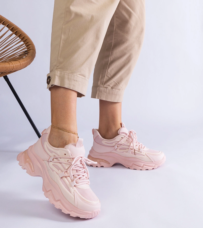 Roxana rózsaszín sportos tornacipő masszív talppal