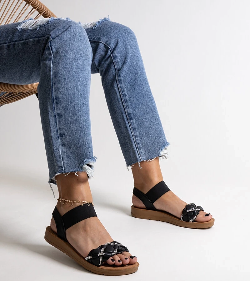 Aldona fekete szandál