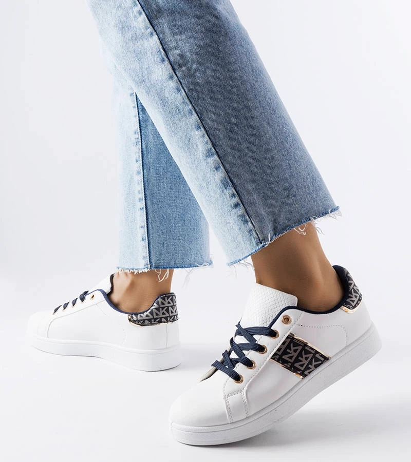 Fehér díszített felsőrészű Sauriol tornacipők