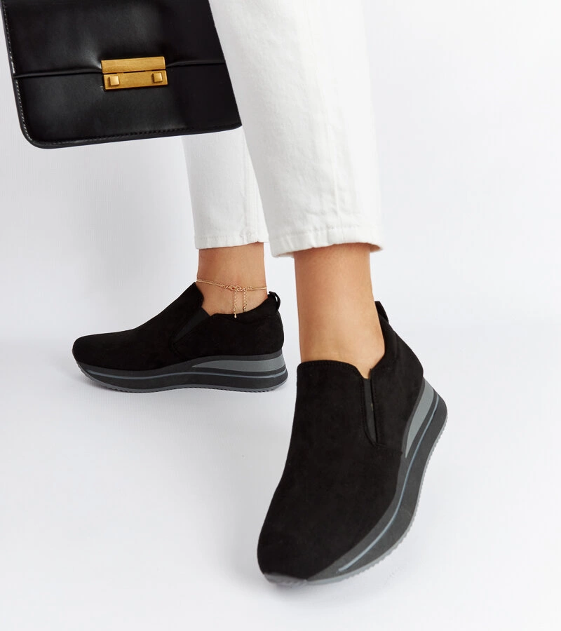 Cliffside platformos fekete tornacipő