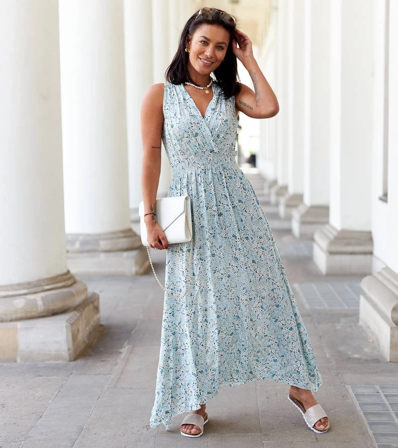 Kék virágos Napolitano ruha