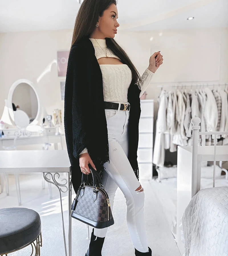 Fekete bojtos Noah köpeny