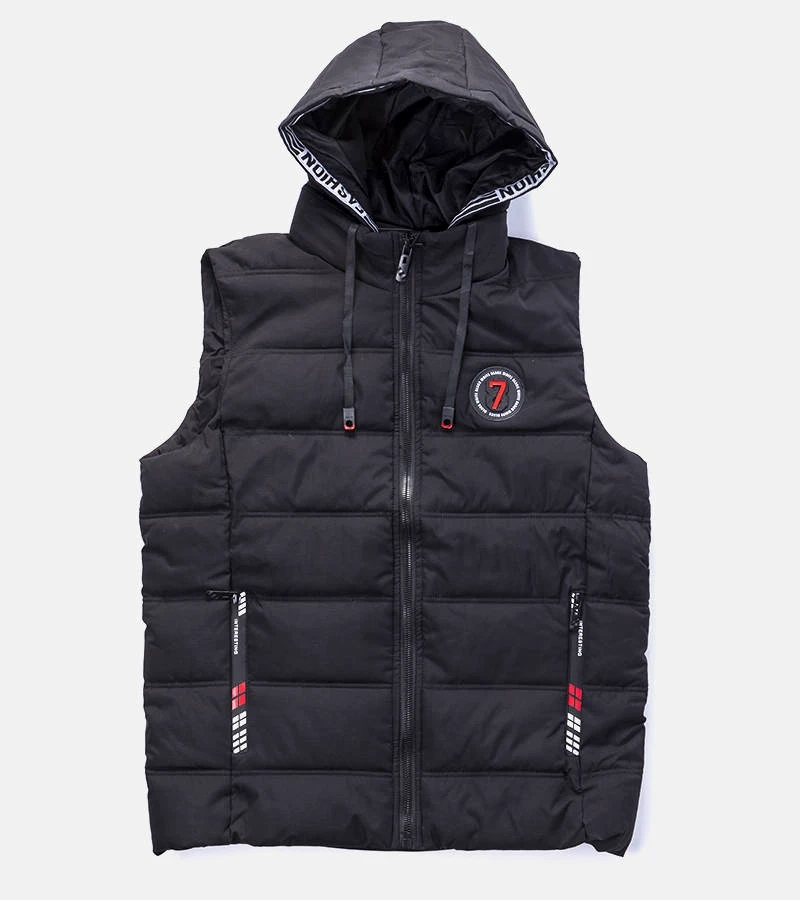 Fekete férfi steppelt mellény Allaire