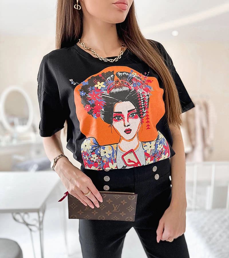 Ferrovia laza fekete póló