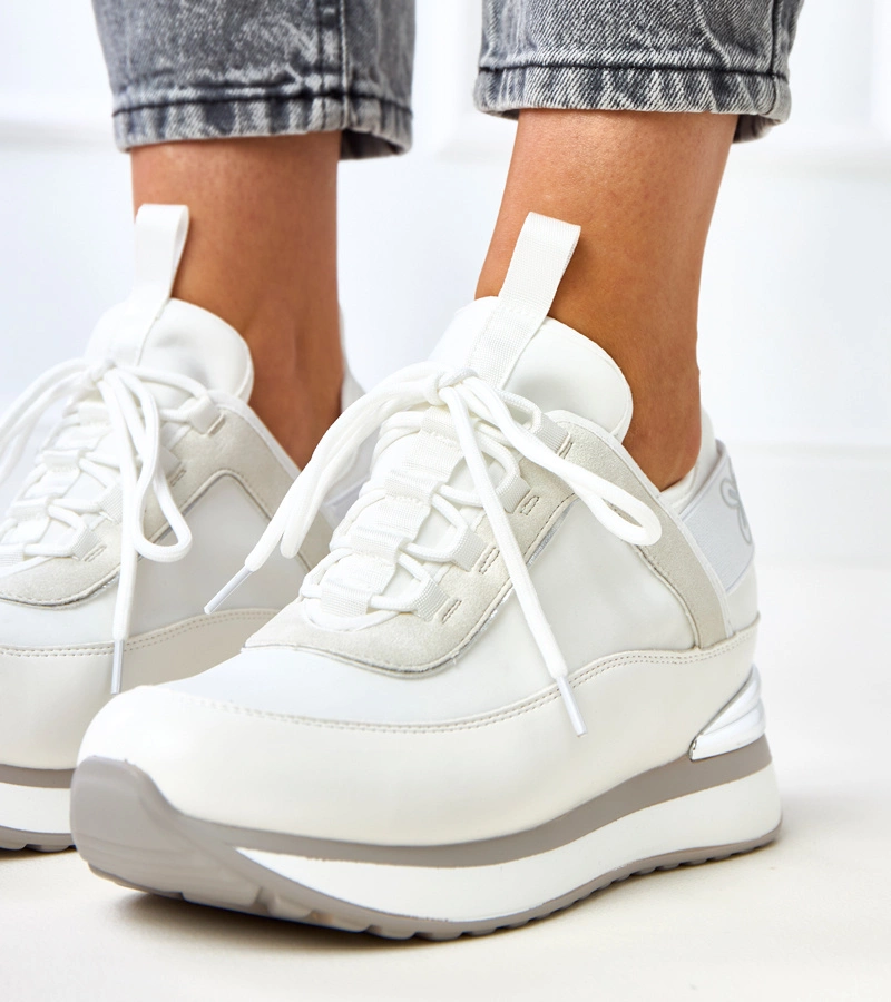 Rejtett ékes Ramona fehér tornacipő