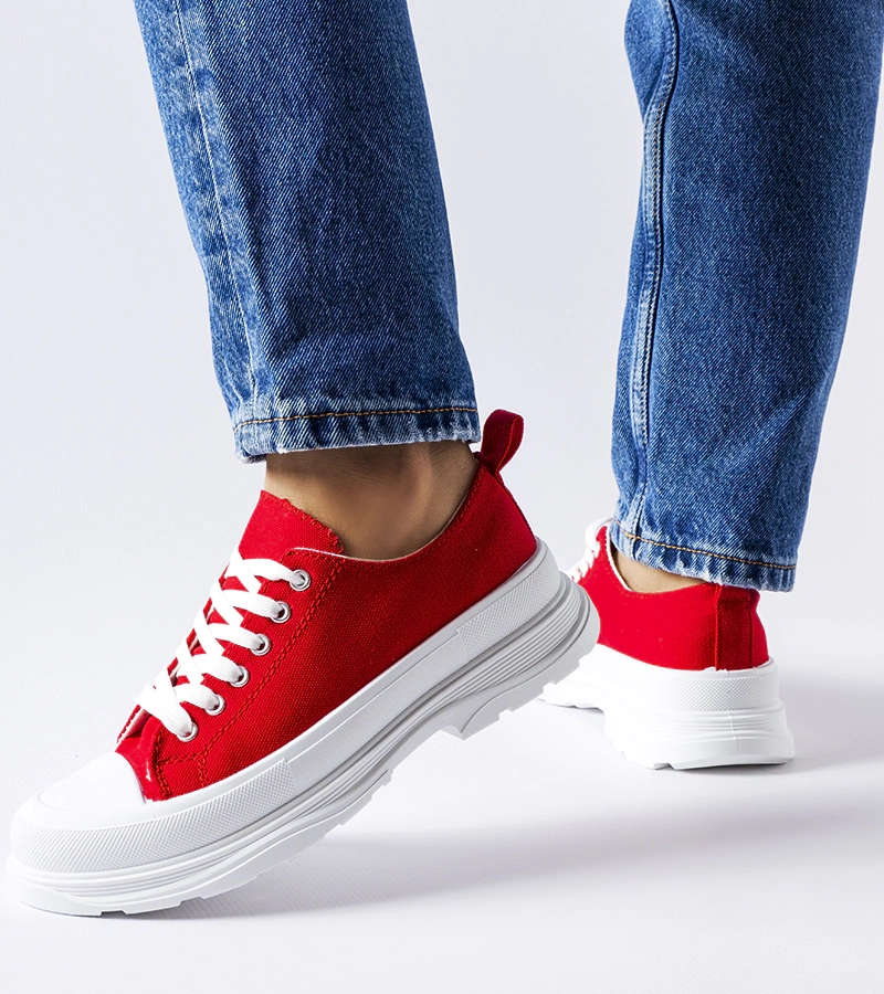 Piros sportcipő Bettole talppal