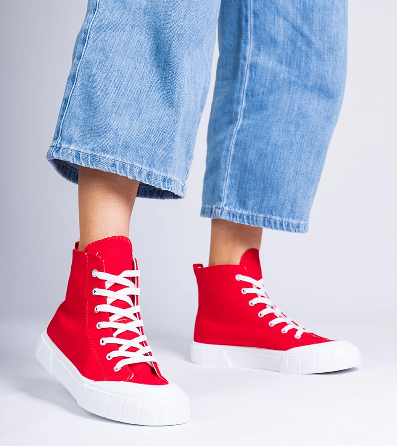 Piros bokacsizma Citta