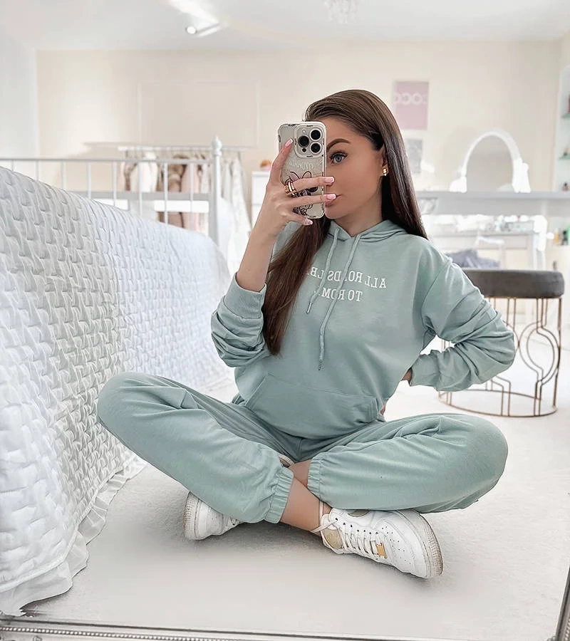 Zöld kapucnis 2 részes Alcide szett