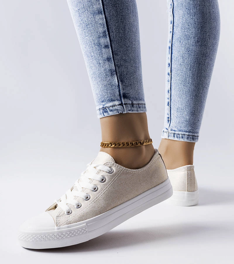 Fehér csillogó tornacipő Vignette