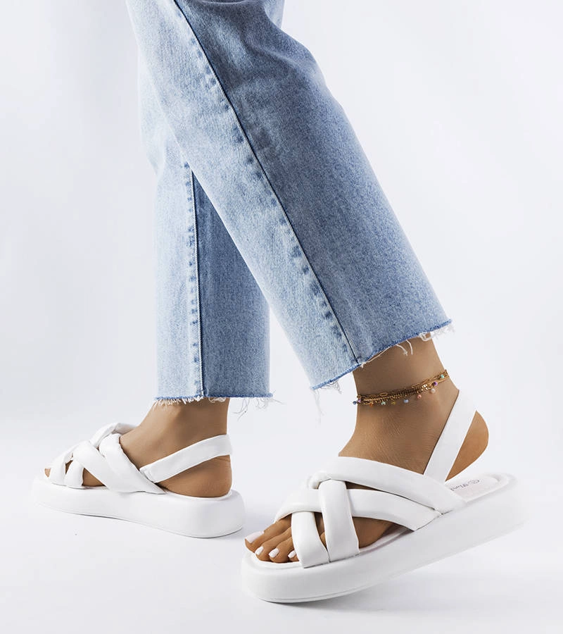 Fehér platformos papucsok Primeau