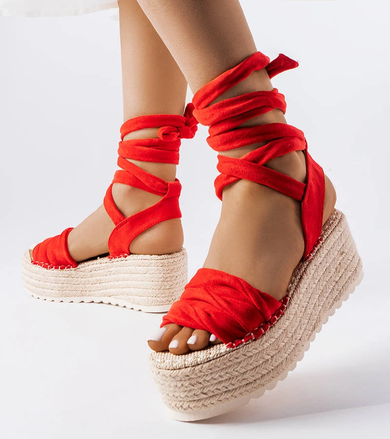 Piros platformos Loiseau espadrille