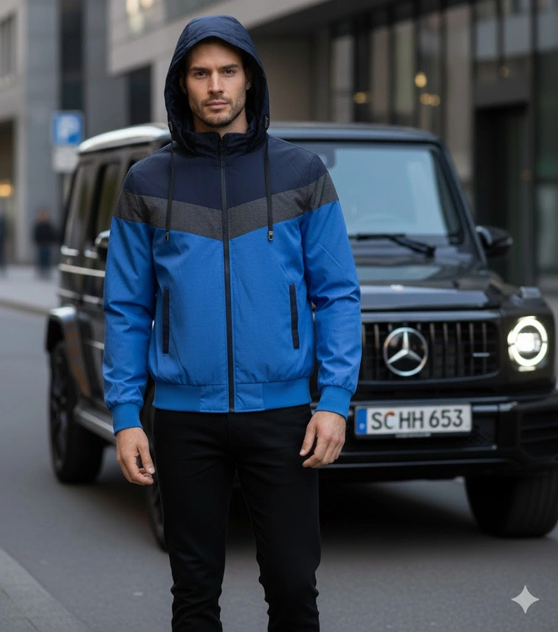 Kék férfi átmeneti dzseki Dupont
