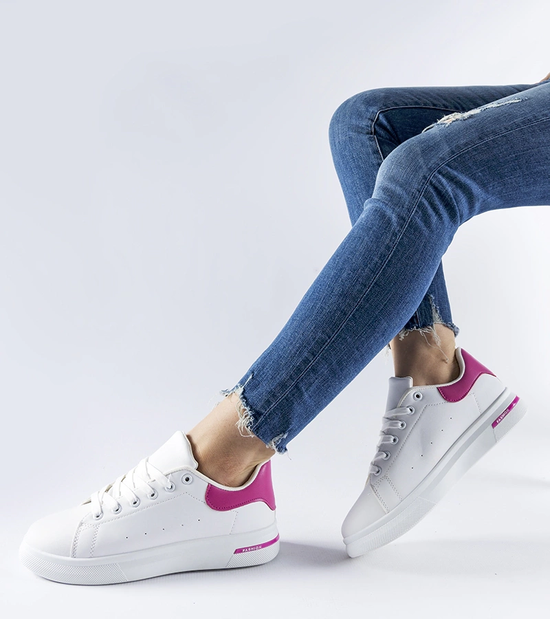 Fehér-rózsaszín Leland sneakerek