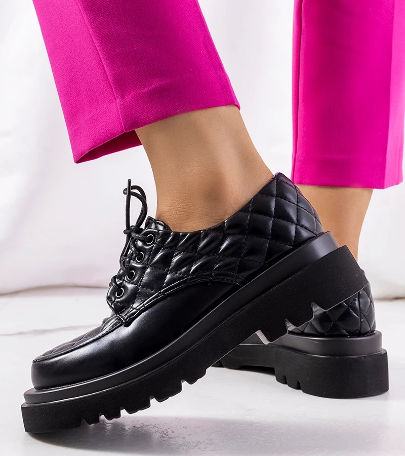 Fekete Godina oxford cipők