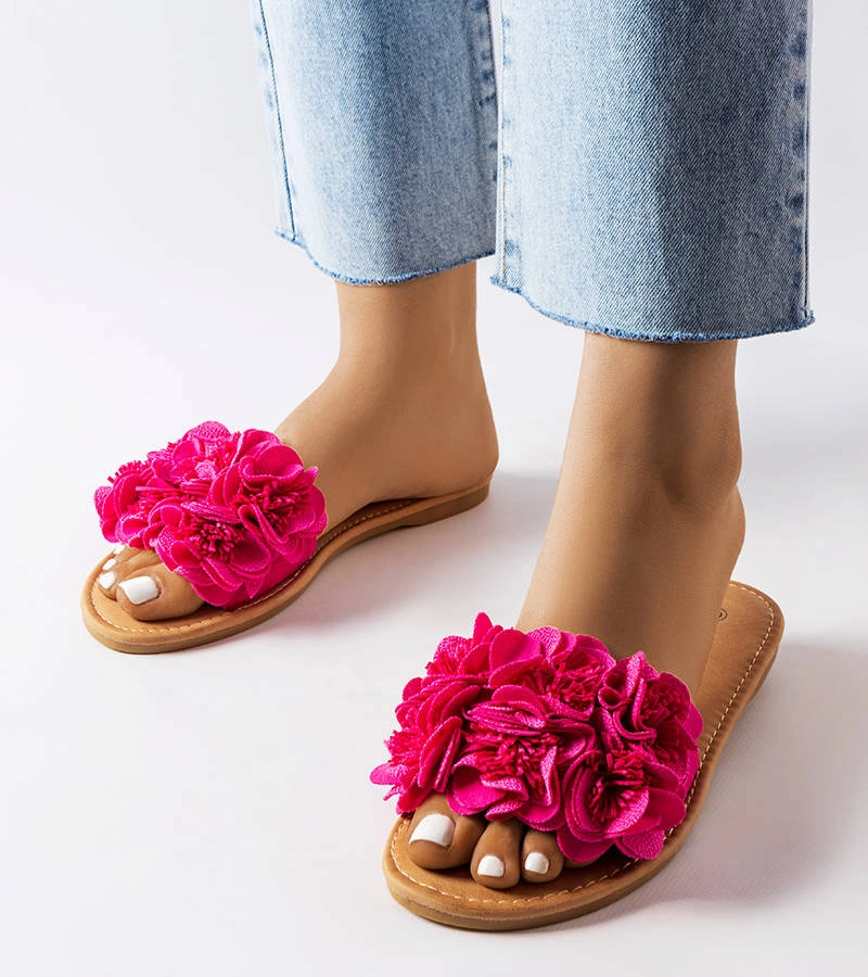 Rózsaszín díszes papucs Alfrida