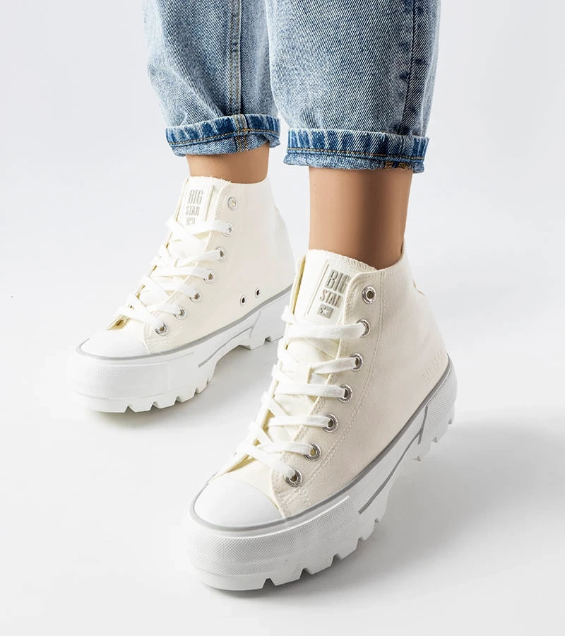 Fehér bokacsizma Big Star LL274156