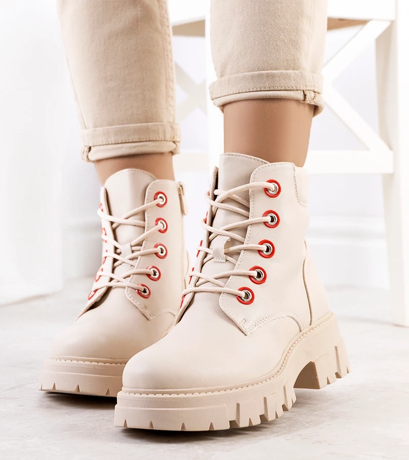 Ursy alacsony bézs bakancsok